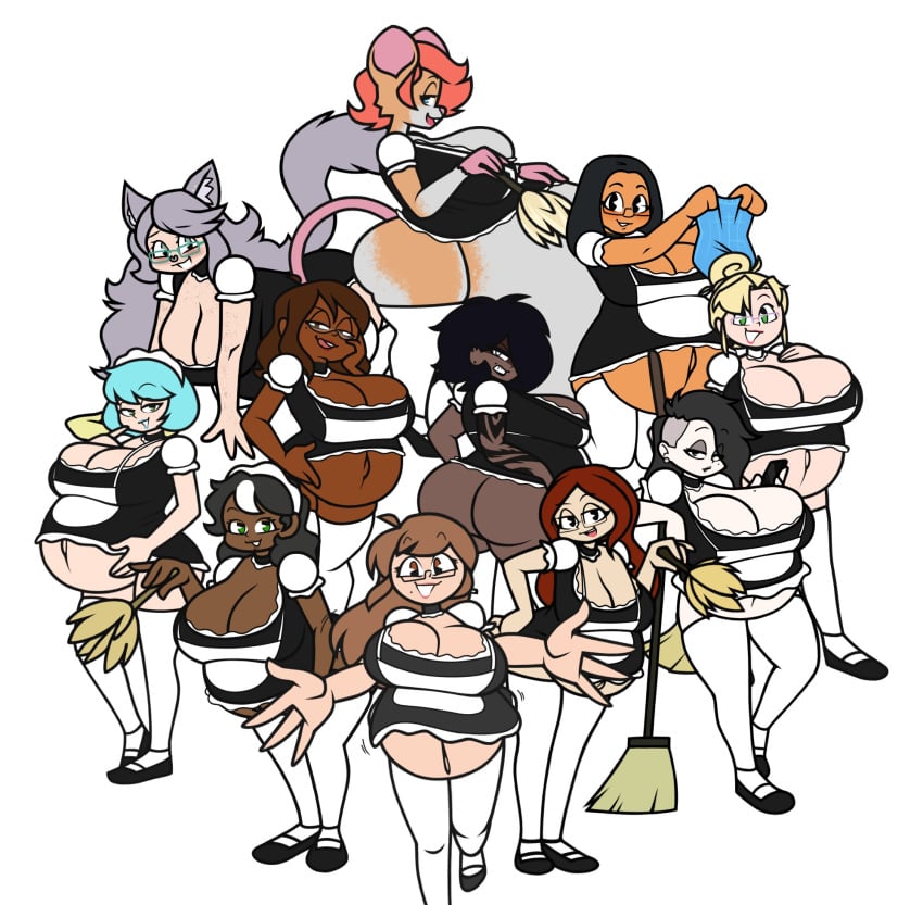 big_breasts breasts cleavage female furry huge_breasts jinnsart pregnant ready_to_pop tagme thick_thighs wide_hips