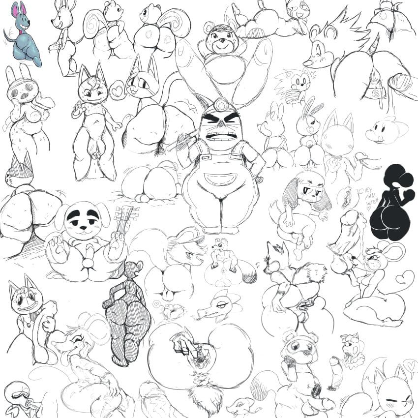 afrometalmizu animal_crossing anthro anus ass bea_santello big_ass bob_(animal_crossing) breasts chubby coco_(animal_crossing) crazy_redd digby_(animal_crossing) disembodied_hand erection fat_mons feline fellatio female femboy fluffy_tail from_behind furry game_and_watch girly guitar heart highres huge_ass hyper_pussy k.k._slider kicks_(animal_crossing) large_ass mabel_able male mammal masturbation monochrome mr._game_and_watch mr._resetti multiple_boys multiple_girls night_in_the_woods nintendo nokemop oral oral_sex penis plump_labia precum presenting punchy_(animal_crossing) pussy reese_(animal_crossing) sex size_difference sketch sketch_page slightly_chubby spread_legs spread_pussy spreading sssonic2 tangy_(animal_crossing) testicles thick_thighs thighs tom_nook twerk twerking