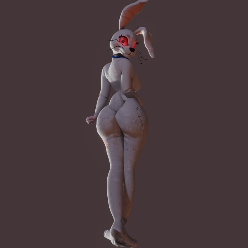 1girls big_ass big_breasts bunny_ears bunnysuit female five_nights_at_freddy&#039;s five_nights_at_freddy&#039;s:_security_breach knife looking_back vanny_(fnaf)