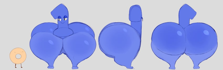 algebralien armless back_view battle_for_bfdi battle_for_dream_island bfb bfdi donut_(bfdi) fromariels front_view hyper hyper_ass hyper_butt hyper_thighs jacknjellify object_show object_show_community object_shows one_(bfdi) osc side_view the_power_of_two tpot