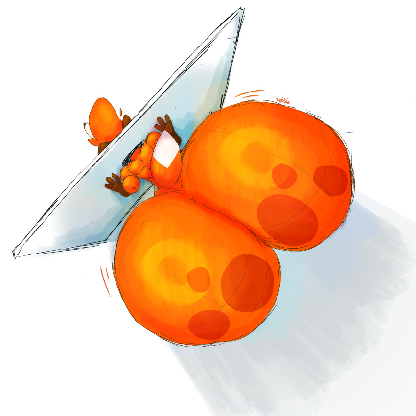 1:1 anthro ass big_butt bottom_heavy bubble_butt canid canine fox hi_res huge_butt hyper hyper_butt lumiink male mammal soups_(superiorfox) wobbling