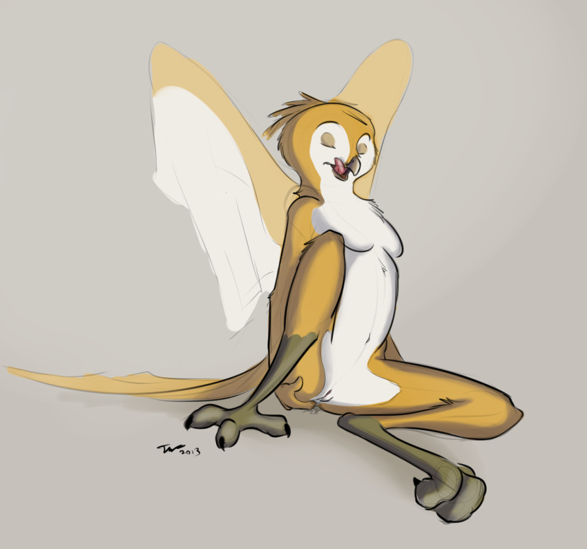 2013 anthro avian beak bird closed_eyes feathered_wings feathers female fingering fingering_self grey_background hi_res licking licking_lips masturbation multicolored_feathers nude open_mouth orange_feathers owl pussy pussy_juice simple_background solo spread_legs spreading tail_feathers tongue tongue_out tuke two_tone_feathers vaginal_masturbation vaginal_penetration wings