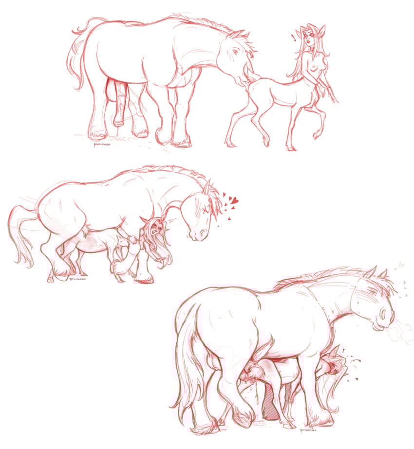 balls big_balls big_penis breasts deer deer_taur duo equid equine female feral feral_on_taur flared_penis from_behind_position genitals hi_res hooves huge_balls huge_cock interspecies larger_feral larger_male male male/female mammal mammal_taur nipples penetration penis pointy_ears ponie666 pull_out sex size_difference small_breasts smaller_female smaller_taur taur vaginal_penetration vaginal_penetration zoophilia