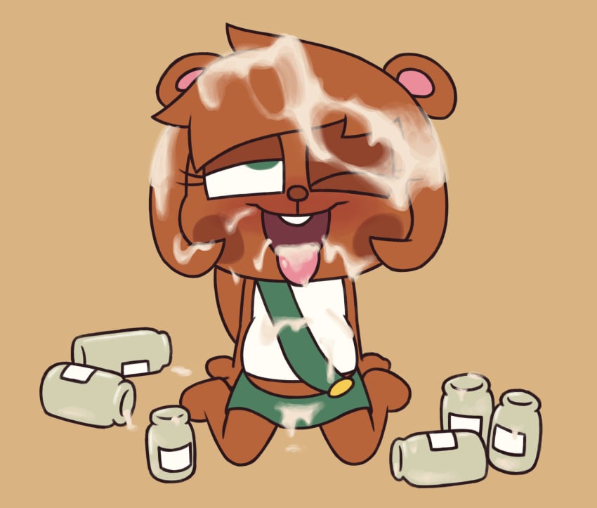 1girls 2023 ahe_gao anthro bodily_fluids brown_body brown_fur brown_hair clothed clothing container cub cum cum_in_hair cum_in_mouth cum_inside cum_on_face female female_only flat_chested fur genital_fluids green_eyes hair hi_res jar looking_pleasured mammal mitzi_(ajmarekart) murphy_and_mitzi one_eye_closed open_mouth open_smile rodent sciurid smile solo solo_female toffee_(artist) tongue tongue_out tree_squirrel young young_anthro young_female