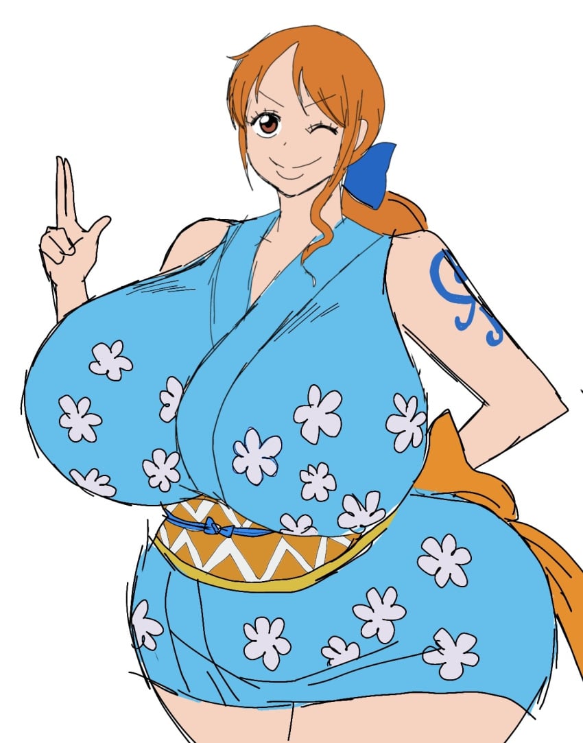 1female 1girls big_ass big_breasts female female_only long_hair momiji_(artist) nami nami_(one_piece) onami one_piece post-timeskip shonen_jump shueisha sole_female tagme twitter_link weekly_shonen_jump weekly_shounen_jump