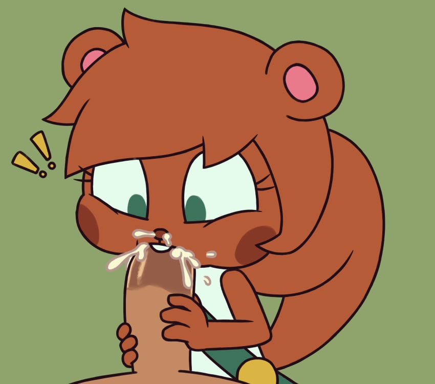 1boy 1boy1girl 1girls anthro anthro_penetrated blush blush_stickers bodily_fluids brown_blush brown_body brown_ears brown_fur brown_hair brown_nose brown_tail buckteeth clothed clothed_sex clothing cub cum cum_from_mouth cum_from_nose cum_in_mouth cum_in_nose cum_inside curled_tail duo ejaculation exclamation_point eyelashes fellatio female female_on_human female_penetrated fur genital_fluids genitals green_background green_eyes hair hand_on_penis hi_res human human_on_anthro humanoid_genitalia humanoid_hands humanoid_penis leaking_cum long_tail male male/female male_on_anthro male_penetrating male_penetrating_anthro male_penetrating_female mammal mitzi_(ajmarekart) murphy_and_mitzi oral oral_penetration orgasm penetration penile penis pink_inner_ear puffed_cheeks rodent saliva saliva_on_penis sash sciurid sex shirt short_hair simple_background sleeveless_shirt squirrel_tail straight straight_sex surprise tail teeth teeth_showing toffee_(artist) topwear tree_squirrel white_clothing white_shirt white_topwear young young_anthro young_penetrated