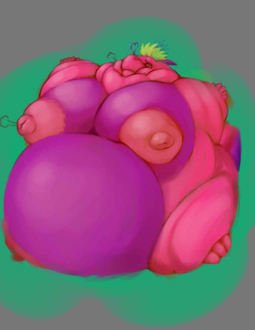 absurd_res air_inflation big_nipples dragon fullbody_inflation helpless hi_res huge_moobs huge_nipples inflation male mythological_creature mythological_scalie mythology nipples pink_body pink_scales scales scalie teliars643