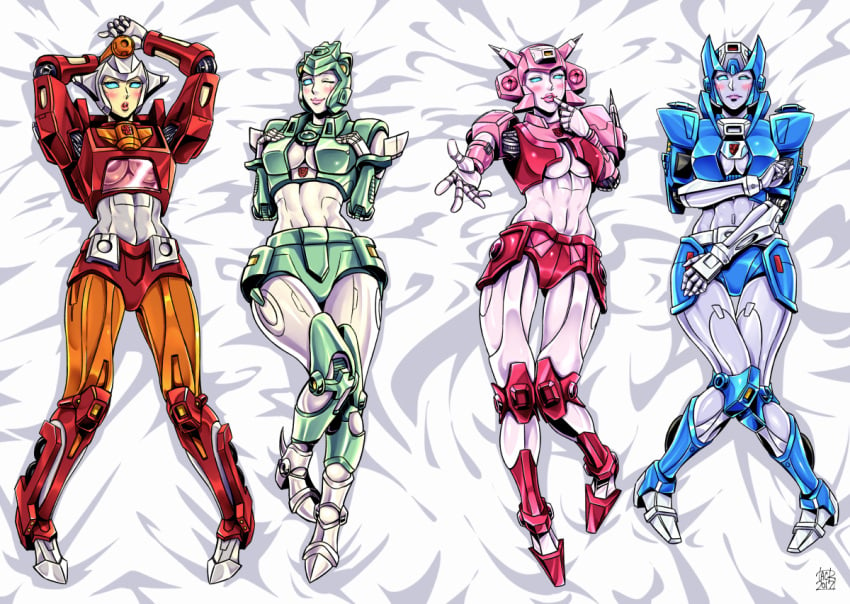 4girls bed chromia elita_one firestar moonracer sexy_female transformers transformers_g1