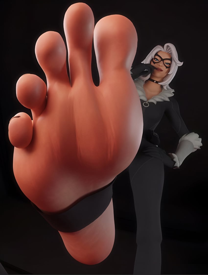 1girl 3d 3d_(artwork) 5_toes american black_background black_cat_(fortnite) black_cat_(marvel) black_toenails blue_eyes_female blushed_soles caucasian caucasian_female choker close-up clothed_female epic_games feet_up felicia_hardy female female_focus female_only foot_fetish foot_focus fortnite fortnite:_battle_royale fully_clothed giantess hand_on_hip hand_on_mouth latex latex_clothing latex_gloves legs_up looking_down marvel marvel_comics masked_female mrgtsfloop painted_toenails red_lipstick soles soles_female soles_fetish solo solo_female spider-man_(series) standing stirrup_legwear stirrup_socks stirrup_stockings tagme toes white_hair_female white_skinned_female