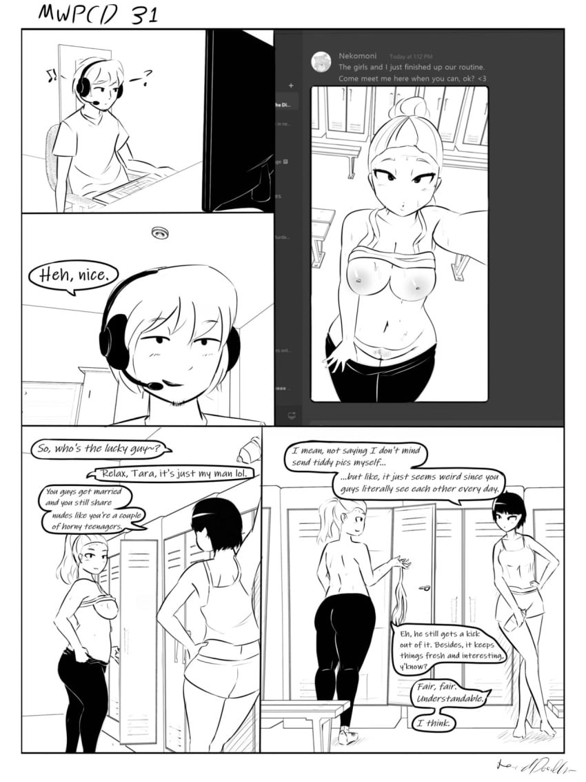 asexualhub bisexualhub chubby chubby_female comic couple couple_(romantic) cute husband husband_and_wife lewddoodler my_wife_is_a_pretty_cool_dude wholesome wife wife_and_husband