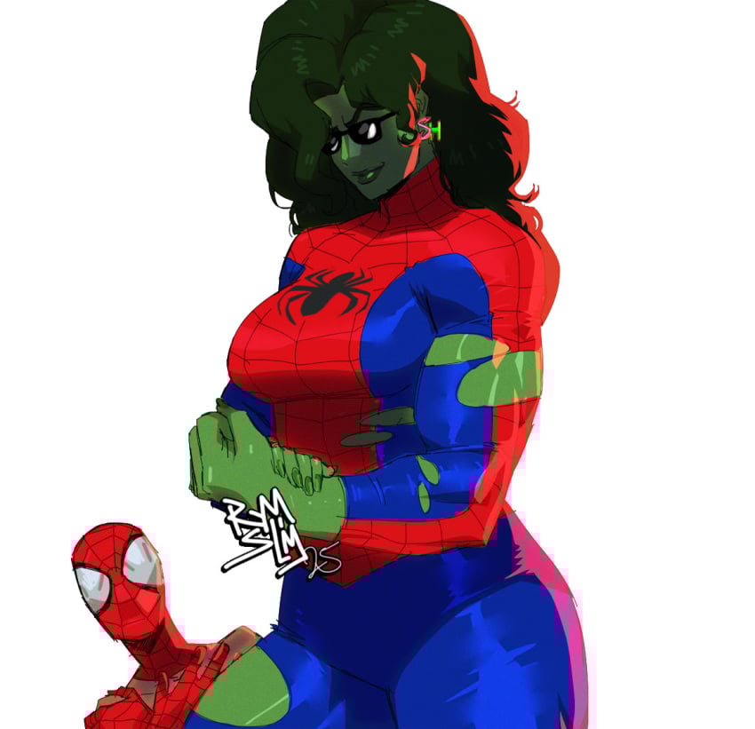 1boy 1boy1girl 1girls avengers big_ass big_breasts big_thighs breasts curvaceous curvy curvy_figure digital_media_(artwork) female green-skinned_female green_body green_skin hips hourglass_figure huge_ass huge_breasts huge_thighs hulk_(series) jennifer_walters large_ass large_breasts large_thighs legs light-skinned_male light_skin male male/female marvel marvel_comics mature mature_female peter_parker rymslim she-hulk slim_waist spider-man spider-man_(series) straight thick thick_hips thick_legs thick_thighs thighs voluptuous waist wide_hips