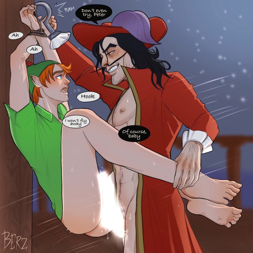 captain_hook disney gay peter_pan peter_pan_(character) yaoi