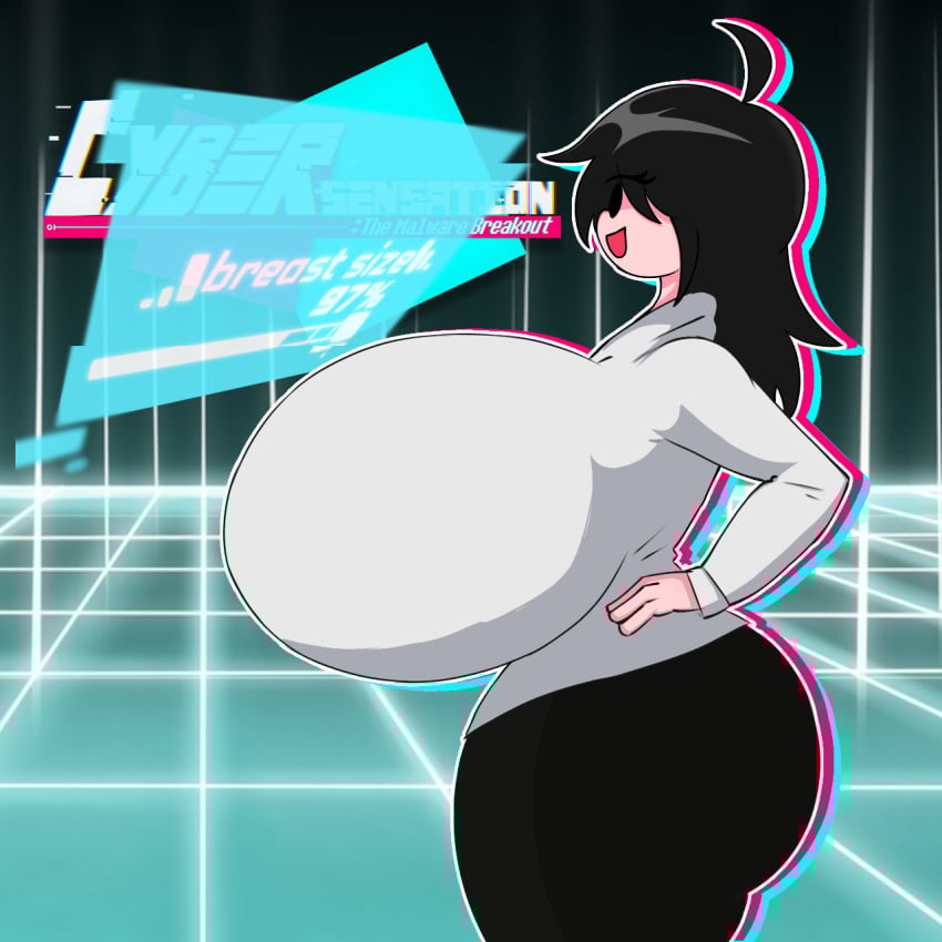 1female 1girl 1girls big_butt big_penis big_thighs black_hair black_leggings black_pants blonde_hair_female boobs boobs_bigger_than_head breast_expansion breasts breasts_bigger_than_head cyber_sensation female female_focus female_only friday_night_funkin friday_night_funkin_mod girl holographic_monitor leggings solo solo_female solo_focus sweater taeyai talia_(taeyai) text thick thick_legs thick_thighs thighhighs thighs tits tits_bigger_than_head voluptuous voluptuous_female
