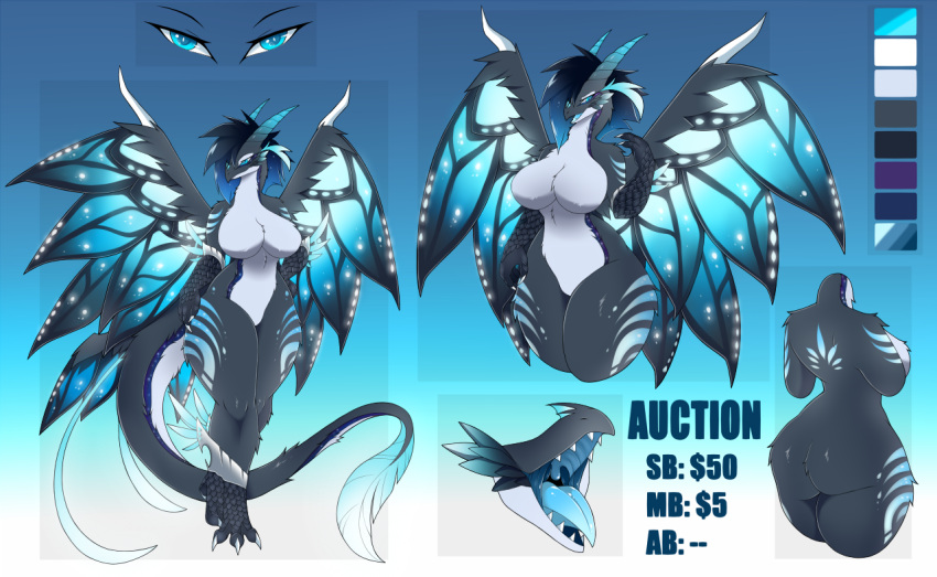 anthro big_breasts dragon dragoness dvalin female furry oc reference_image