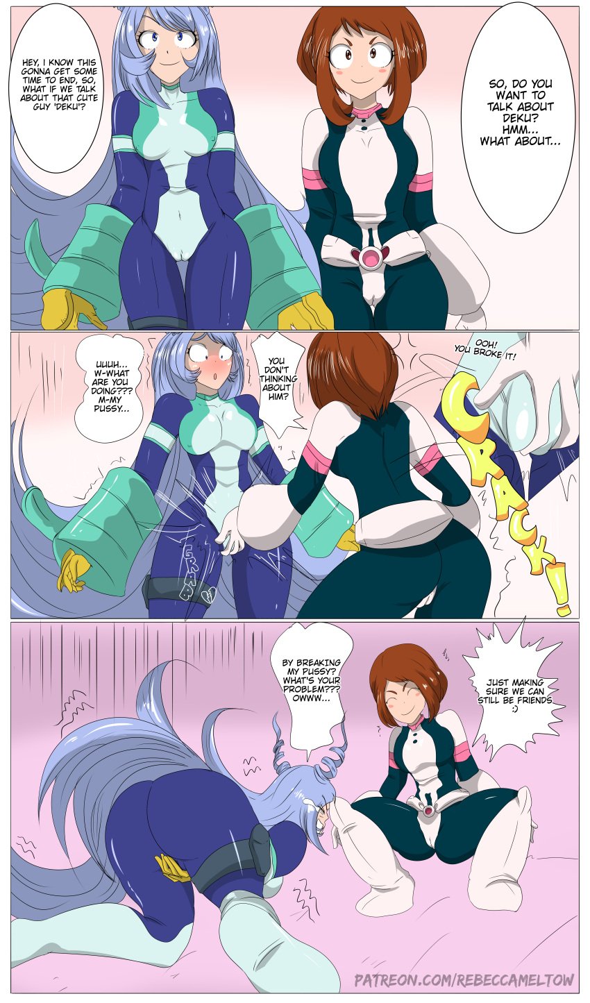 2girls my_hero_academia nejire_hado ochako_uraraka rebecca_meltow