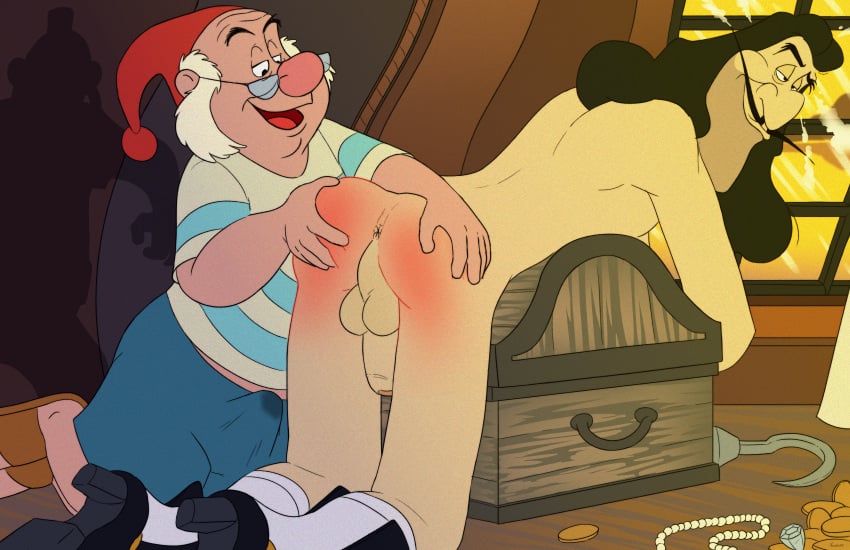 captain_hook disney gay long_hair male smee toony yaoi