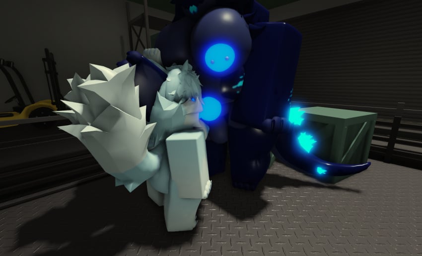 3d anthro balls blowjob blue_nipples breast_grab breasts cock female forced forced_oral forced_sex furry futanari ghost_fox_(kaiju_paradise) head_grab intersex intersex/female kaiju_(kaiju_paradise) kaiju_paradise oral_penetration rape ravenuwu roblox roblox_game robloxian self_upload sex size_difference small_female