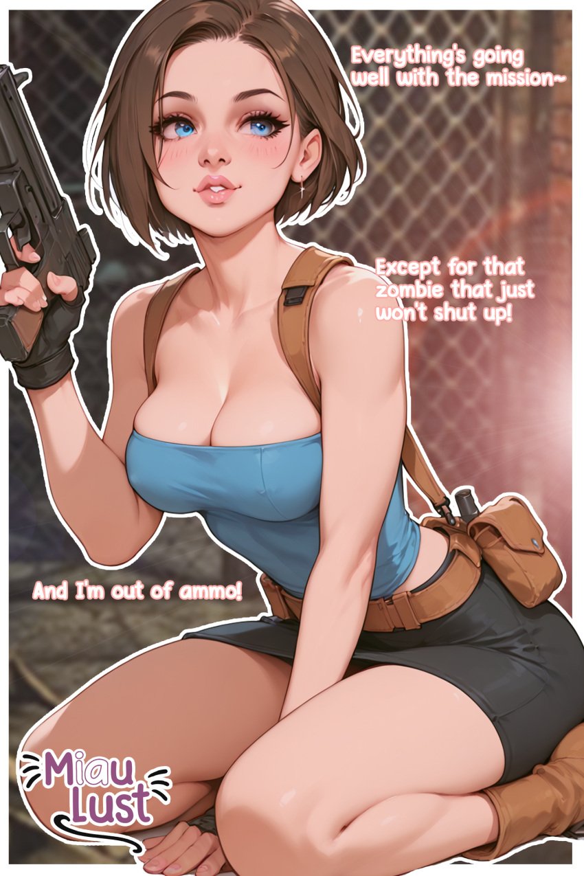 ai_generated jill_valentine miaulust oral_sex resident_evil_3 sucking_penis