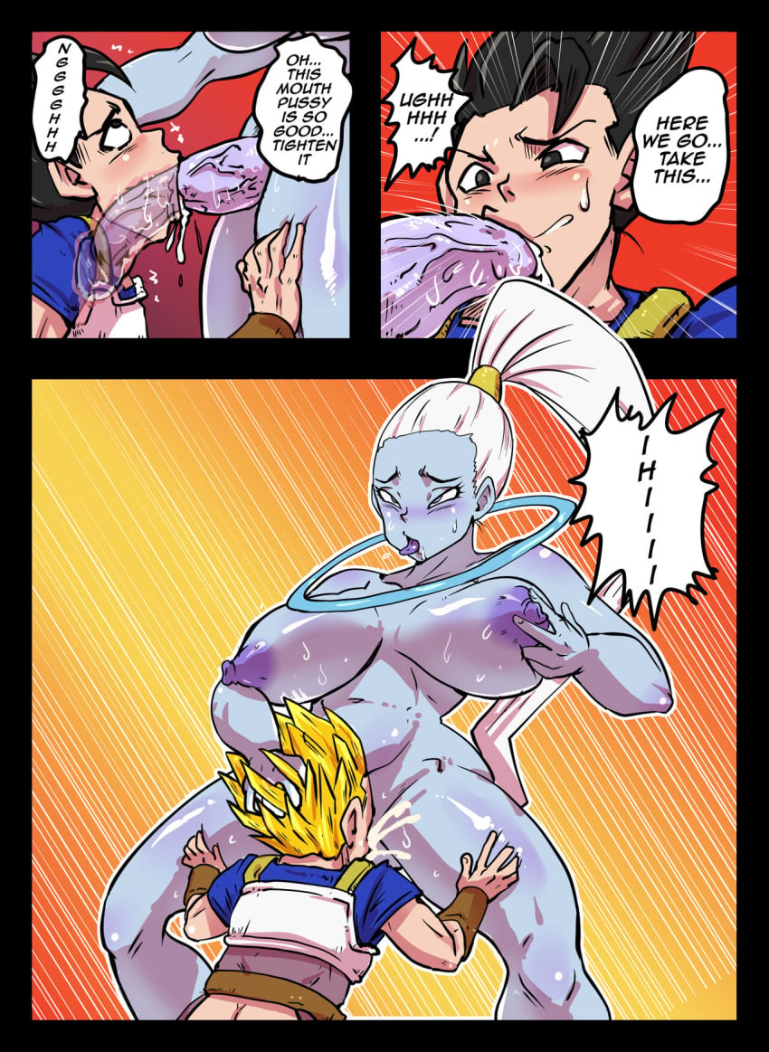 black_hair blowjob cabba dragon_ball_super female_protagonist futa/male futa_on_male futanari rickert_kai vados