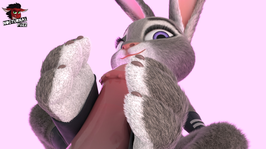 3d claws dildo disney female foot_fetish foot_focus footjob fur grey_fur judy_hopps lagomorph looking_at_viewer mammal no_humans nocturnalfuzz nude paws penis purple_eyes rabbit sex sex_toy smile solo zootopia