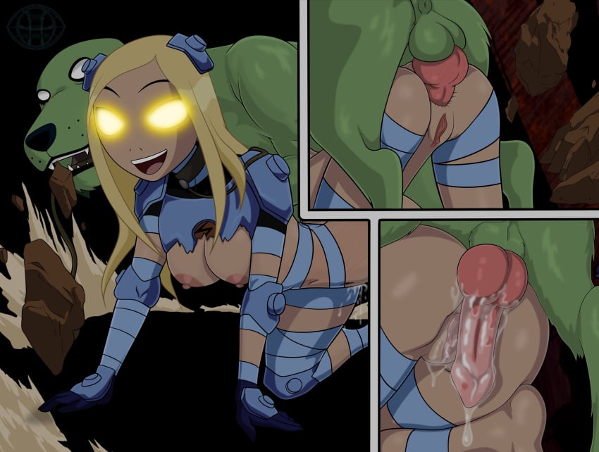 ahe_gao beast_boy beastiality canine cum_in_pussy dc_comics doggy_style eye_of_the_beholder male/female straight teen_titans terra_(dc) zoophilia