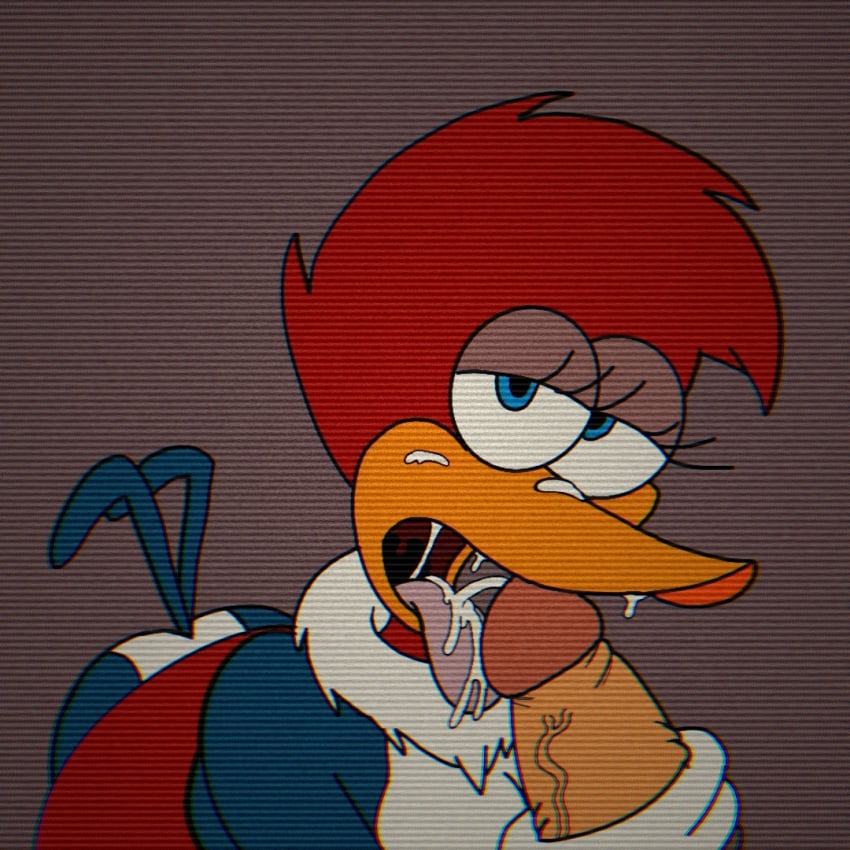 beak bird blowjob cum cum_in_mouth female furry looking_at_viewer looking_pleasured open_mouth penis retro retro_artstyle spanky15 winnie_woodpecker woodpecker