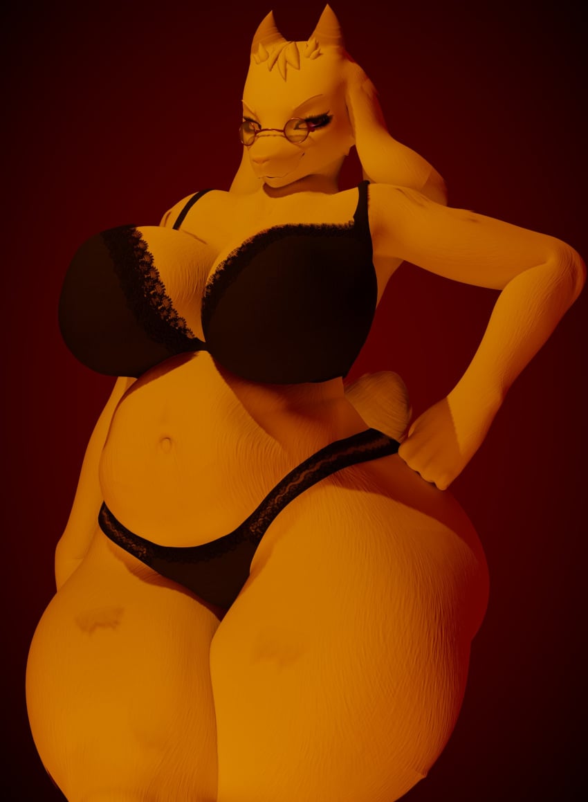 3d big_ass big_breasts chubby chubby_female goat huge_breasts lingerie looking_at_viewer plain_background toriel toriel_(dogzeela) undertale voluptuous white_hair wide_hips