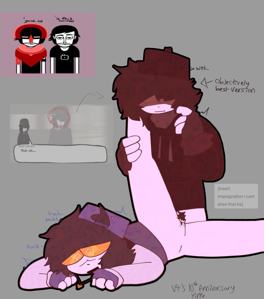 backwards_cap cap cuntboy dizzyfizz_(artist) feel_(incredibox) gay incredibox intersex meme paomeu_(incredibox) polo_(incredibox) pussy questionable_consent tagme tellme_(incredibox) tuu_(incredibox) vaginal_penetration