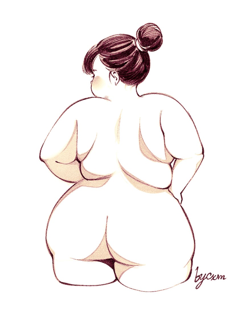 ass character_request cloudxmoe completely_nude completely_nude_female copyright_request fat_girl fat_woman tagme