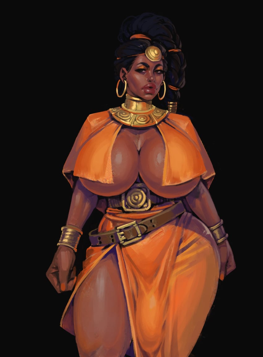 1futa big_ass big_breasts big_hips big_lips big_penis bimbo bimbo_lips boobsgames breasts caravan_owner_(boobsgames) cleavage_overflow clothed clothing dark-skinned_futa dark-skinned_futanari dark_hair dark_skin ear_ring flaccid futa_only futanari hourglass_figure huge_breasts human jewelry long_hair mostly_clothed original_character penis red_lipstick revealing_clothes skimpy skimpy_clothes skin_tight solo solo_female standing tanned_skin thin_waist tight_clothing