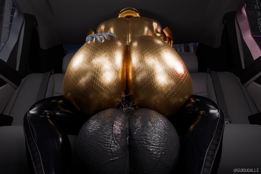 1girl1futa 2020s 2024 3d 3d_(artwork) anastasia_(omniman907) anthro_on_human armor ass ass_cleavage balls balls_deep big_ass big_balls big_butt big_thighs bodysuit butt car car_seat car_sex dat_ass elise_(omniman907) female female_focus female_penetrated furry furry_futa furry_on_human futanari futanari_penetrating gold_body guidugalle guimontag hand_on_ass helmet hi_res highres holding_ass huge_ass huge_balls huge_butt human human_on_anthro hyper in_car indoors large_ass large_balls large_butt large_thighs mask masked precum precum_drip precum_string round_ass skin_tight skin_tight_suit thick_thighs thighhighs thighs vagina vaginal_insertion vaginal_penetration vaginal_sex