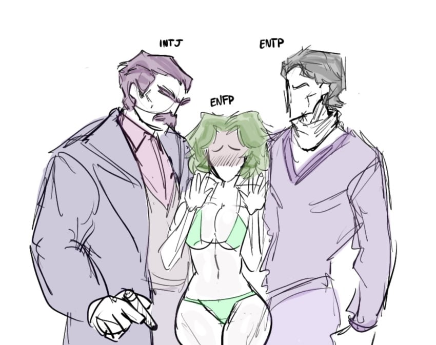 bikini enfp entp green_hair intj jiim_01 mbti