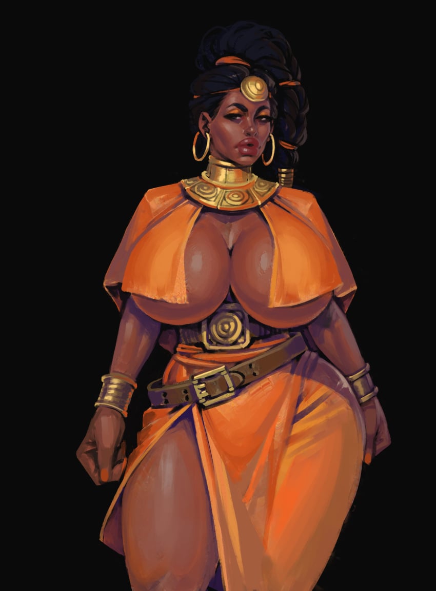 1girls big_ass big_breasts big_hips big_lips bimbo bimbo_lips boobsgames caravan_owner_(boobsgames) cleavage_overflow dark-skinned_female dark_hair dark_skin ear_ring female hourglass_figure huge_breasts jewelry long_hair original_character red_lipstick revealing_clothes skimpy skimpy_clothes skin_tight solo solo_female tanned_skin thin_waist tight_clothing