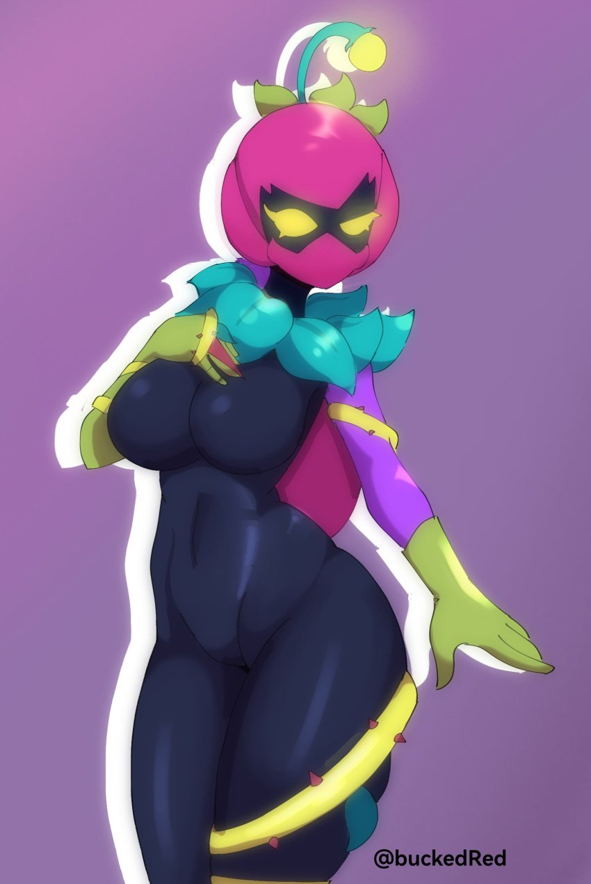 big_breasts big_thighs brawl_stars bucketred lily_(brawl_stars)