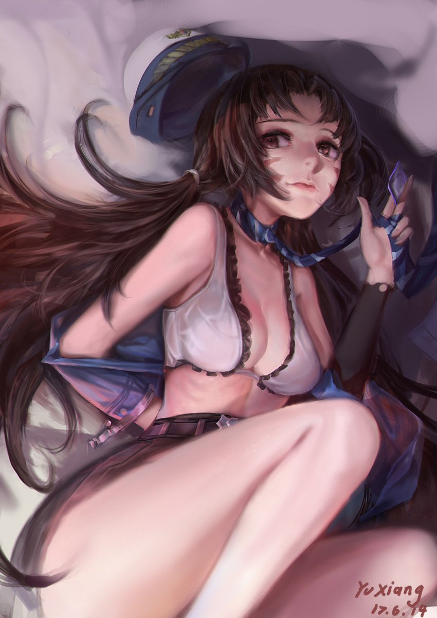 bra condom d.va long_hair looking_at_viewer overwatch yuxiang_chen_(artist)