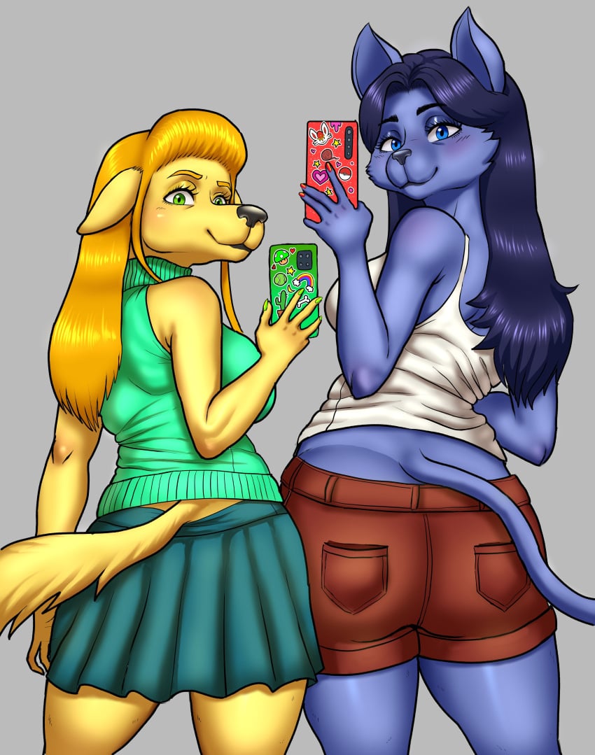 2girls female furry_female ghost_live luri_(ghost_live) selfie teodora_(ghost_live)