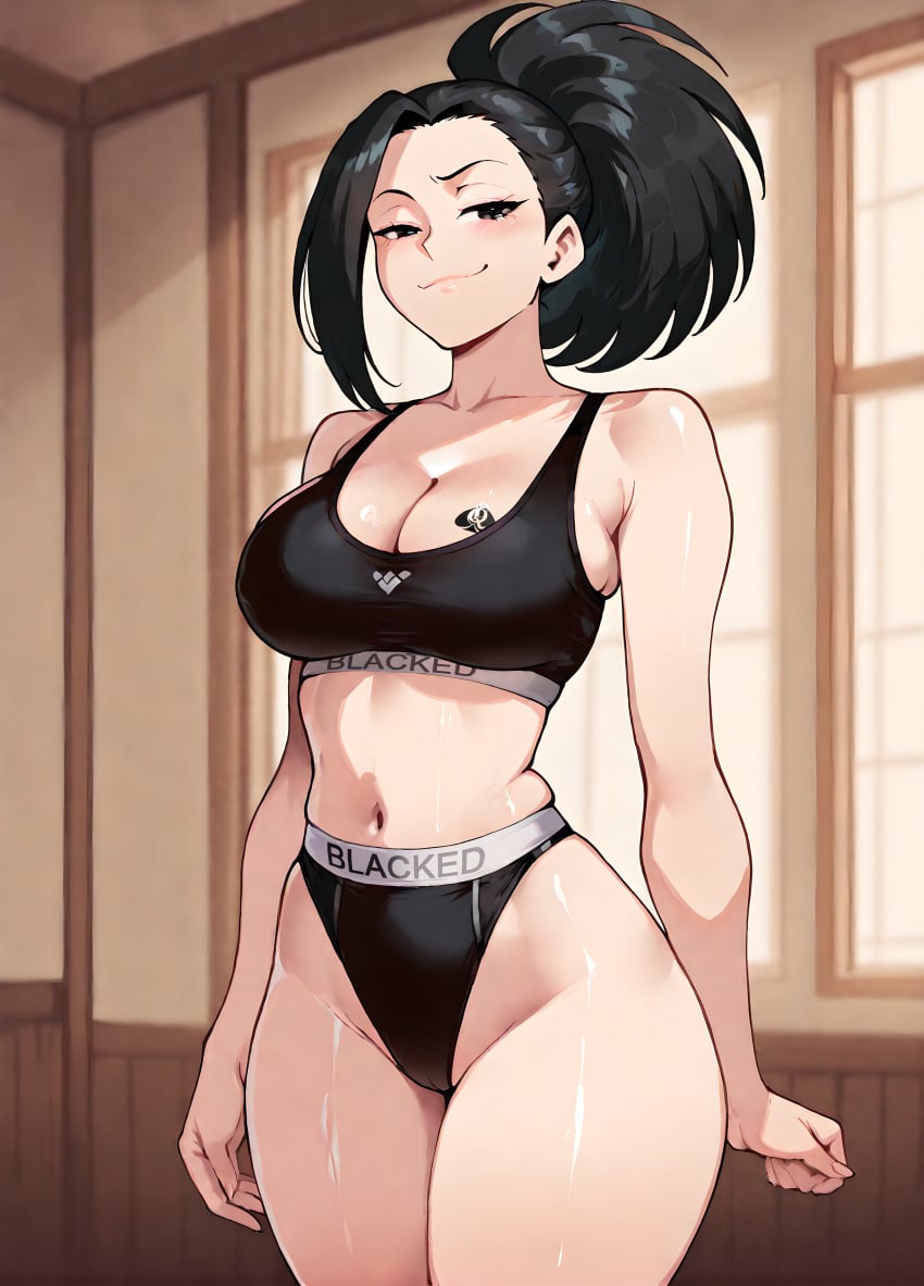 Momo Yaoyorozu (Blacked) Rule 34 Image