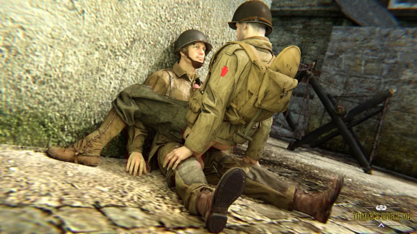 2boys 3d anal army cowboy_position fucking gay gay_male male male_only medal_of_honor_airborne military military_uniform realistic soldier soldiers tommys_eagle_hq uniform ww2 yaoi