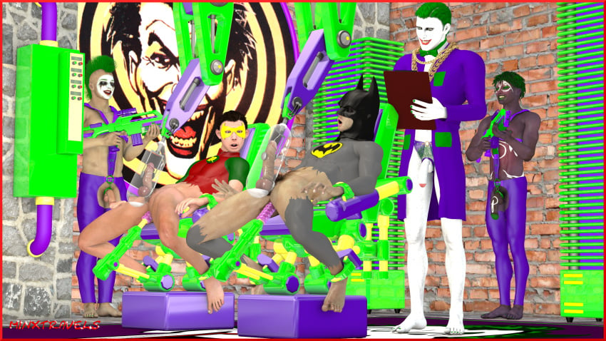 3d 5boys age_difference anal_object_insertion anal_penetration anal_rape ankles_bound barefoot batman batman_(series) bondage bottomless bowtie boy_rape bruce_wayne clipboard cock_hungry cock_ring dark-skinned_male dc dc_comics dick_grayson dildo_in_ass erection experiment exposed_penis eyeshadow facepaint flaccid fucking_machine gay gold_chain green_fingernails green_hair gun holding_weapon joker looking_at_penis male male_only minxtravels mohawk multiple_males multiple_penises older_man_and_younger_boy open_jacket orgasm_face penis_awe penis_milking penis_size_difference red_lips restrained robin_(dc) robin_(dick_grayson) science sex_machine torn_clothing vibrator_on_penis white_skin yaoi