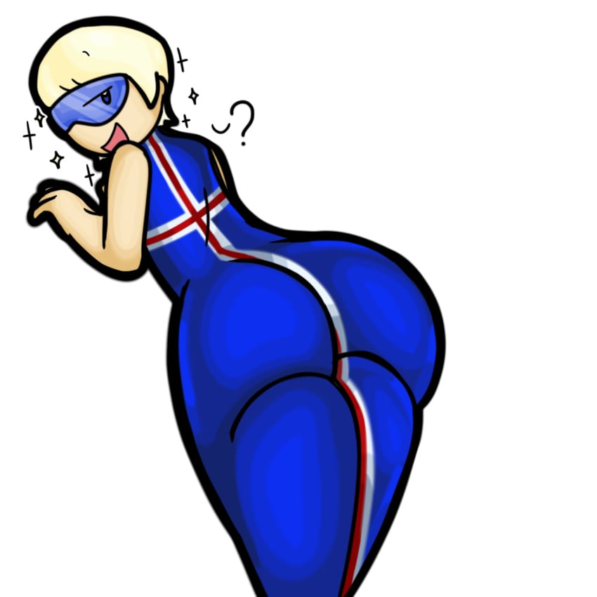 1boy ? basic_background big_ass big_butt_(male) blonde_hair blue_sunglasses dignalinga fat_ass femboy iceland iceland_(satw) iceland_flag light-skinned_male looking_at_viewer looking_back mob_face open_mouth plump_ass pov pov_eye_contact presenting_ass public_domain scandinavia_and_the_world smiling smiling_at_viewer sunglasses teasing teasing_viewer viewer_perspective viewer_pov white_background