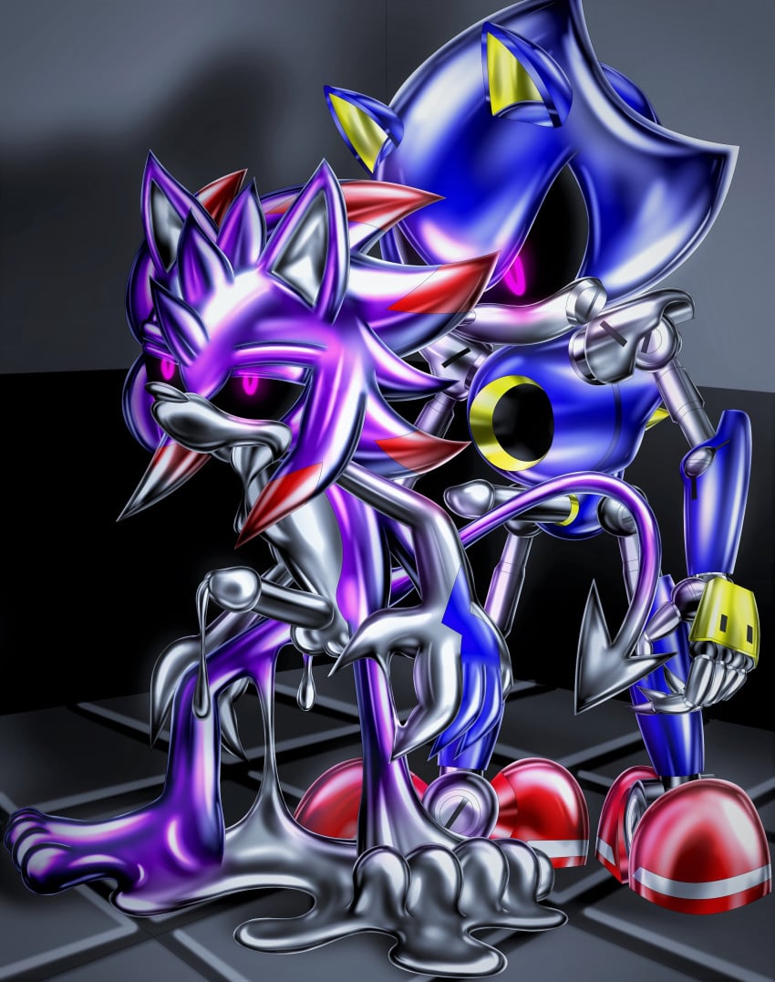 5_toes absurd_res anal anthro barefoot cum duo goo_creature hi_res humanoid_penis liquid liquid_metal machine male male_only metal_sonic open_mouth penetration penis robot silverslime slime sonic_(series) t1000 toes transformation yaoi