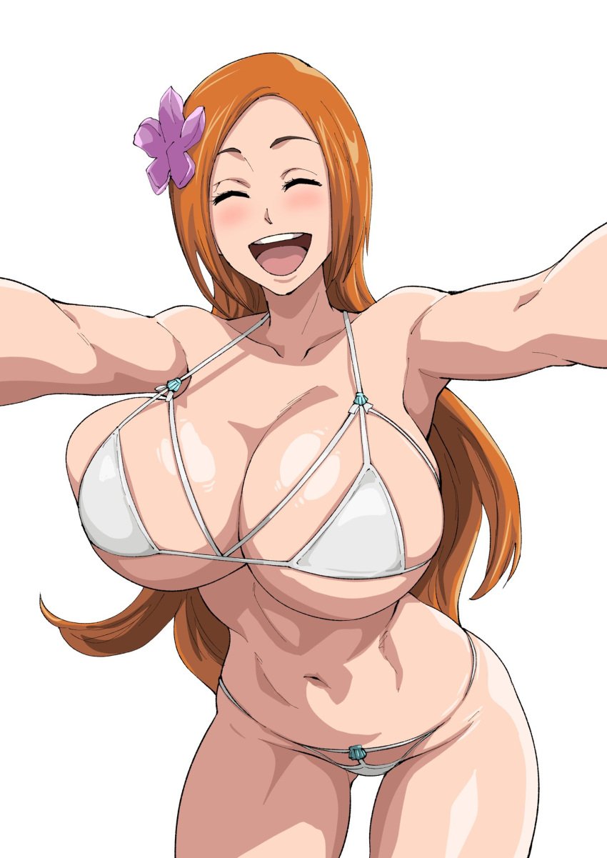 1girls big_ass big_breasts big_butt big_thighs bikini bleach bleach:_the_thousand-year_blood_war breasts female female_only huge_ass huge_breasts huge_butt huge_thighs inoue_orihime iwao178 large_breasts only_female oppai orange_hair smiling smiling_at_viewer sole_female solo thick_thighs thighs voluptuous wide_hips