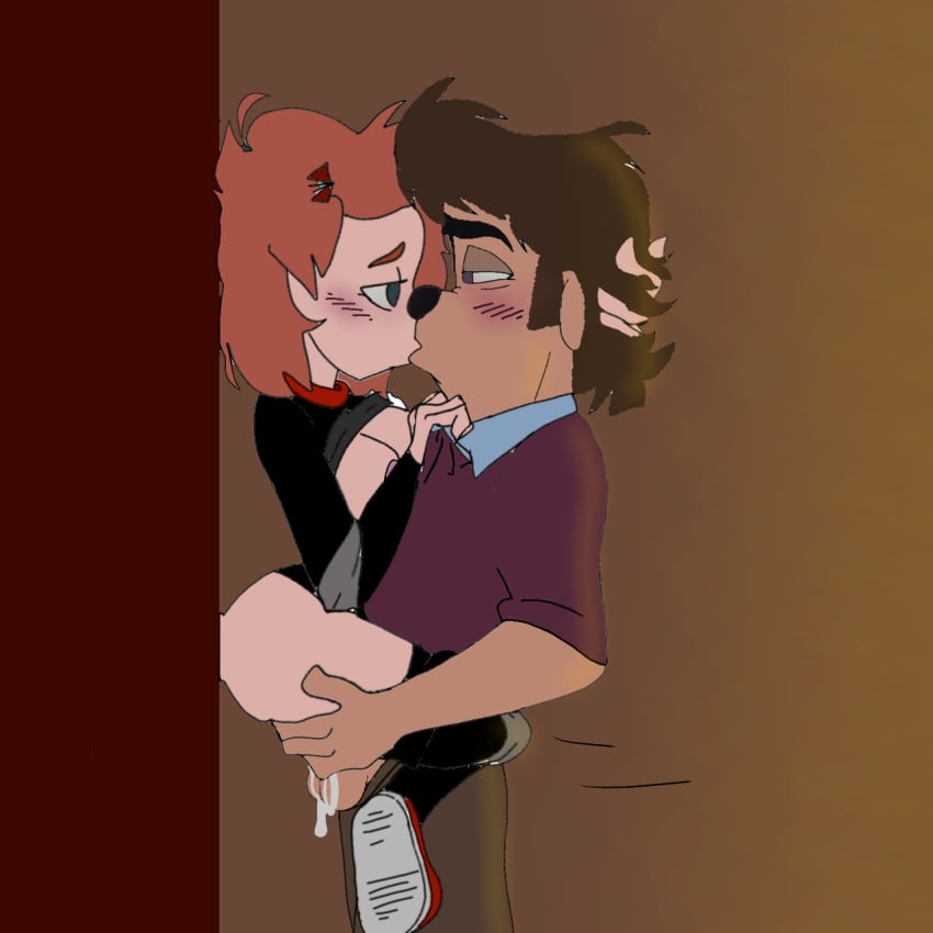 bradley_uppercrust_iii brown_hair canine cum_in_pussy cum_inside cumming_while_penetrating ginger_hair kissing kissing making_love making_out penetration penile_penetration pressed_against_wall wall