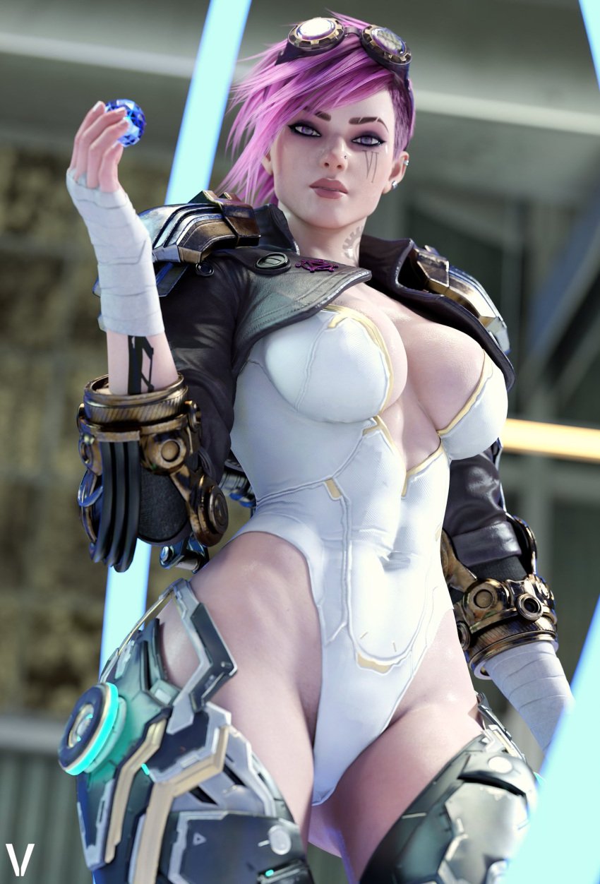 1girls 3d big_ass big_breasts big_thighs breasts bust busty chest curvaceous curvy curvy_figure female female_focus hips hourglass_figure huge_ass huge_breasts huge_thighs large_ass large_breasts large_thighs league_of_legends legs light-skinned_female light_skin mature mature_female riot_games slim_waist thick thick_hips thick_legs thick_thighs thighs top_heavy vi vi_(league_of_legends) voluptuous voluptuous_female vyse_red waist wide_hips wide_thighs