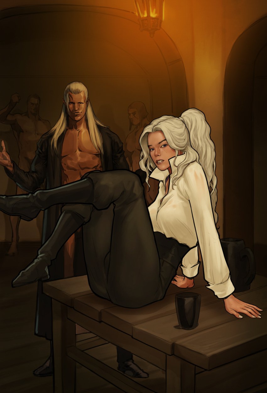 a_song_of_ice_and_fire boobs brothel clothed daemon_targaryen game_of_thrones house_of_the_dragon manitu rhaenyra_targaryen table