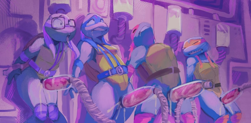 anthro bodily_fluids cum cum_drip donatello_(tmnt) dripping genital_fluids group hi_res leonardo_(tmnt) male michelangelo_(tmnt) penile penis_milking raphael_(tmnt) sinful_pie teenage_mutant_ninja_turtles teenage_mutant_ninja_turtles:_mutant_mayhem