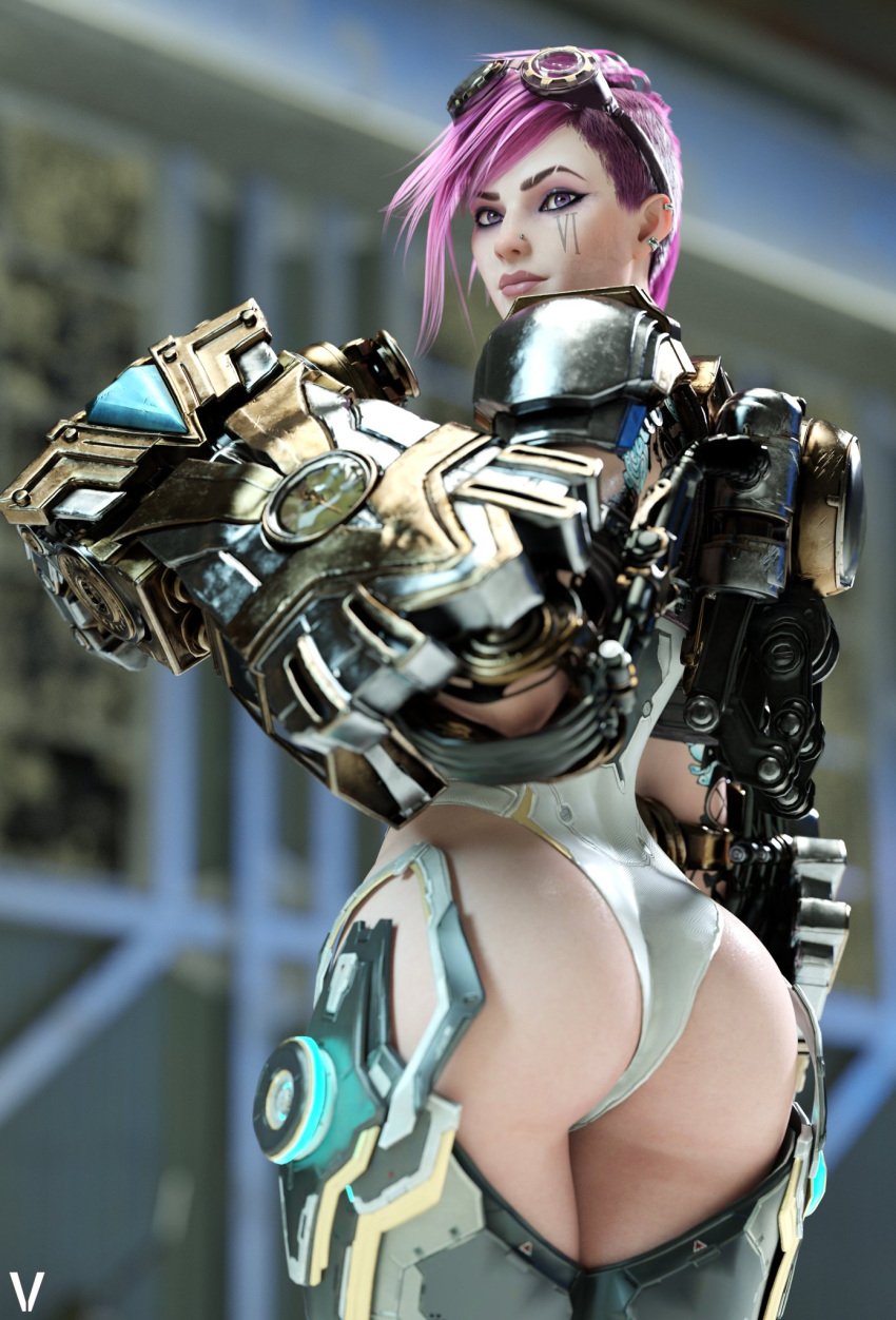 1girls 3d big_ass big_breasts big_thighs breasts bust busty chest curvaceous curvy curvy_figure female female_focus hips hourglass_figure huge_ass huge_breasts huge_thighs large_ass large_breasts large_thighs league_of_legends legs light-skinned_female light_skin mature mature_female riot_games slim_waist thick thick_hips thick_legs thick_thighs thighs top_heavy vi_(league_of_legends) voluptuous voluptuous_female vyse_red waist wide_hips wide_thighs