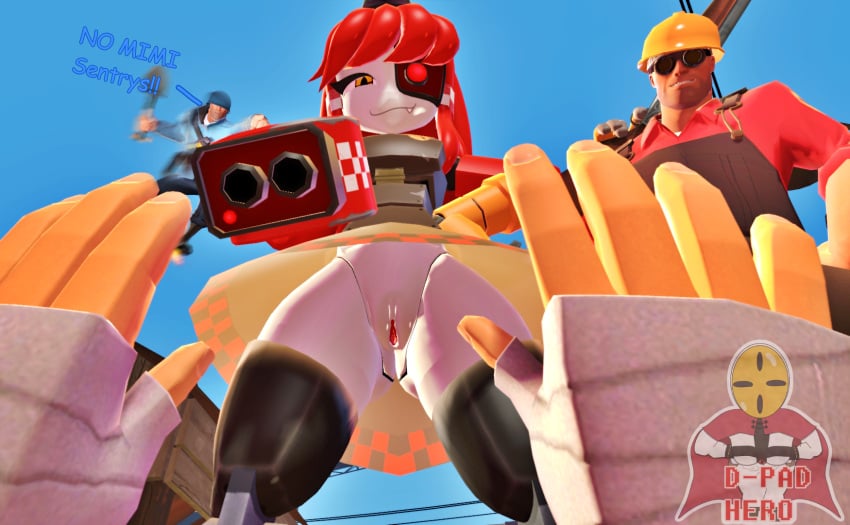 engineer_(team_fortress_2) mimi_sentry miniskirt nsfw pov pov_crotch pov_eye_contact pussy robot robot_girl robot_humanoid robot_on_human scout_(team_fortress_2) sfm soldier_(team_fortress_2) team_fortress_2 vagina