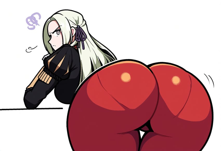 1girls ai_generated angry edelgard_von_hresvelg fire_emblem fire_emblem:_three_houses huge_ass looking_at_viewer looking_back novelai solo_female thick_thighs thigh_gap