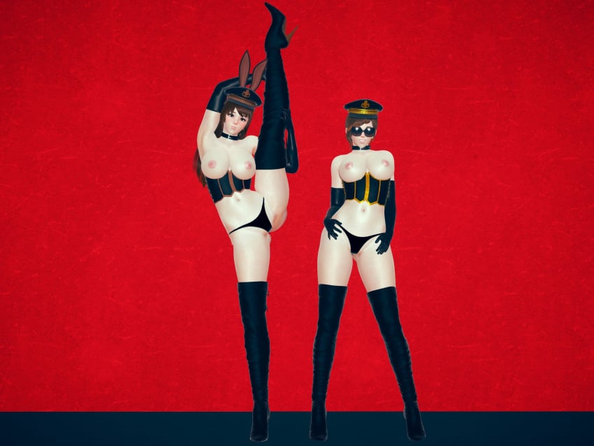 3d 3d_(artwork) aged_up big_breasts boots breasts breasts_out bunny_ears bunny_girl canonlewd choker coco_adel dominant dominant_female dominatrix elbow_gloves faunus female female_domination female_focus female_only femdom glasses high_heel_boots high_heels human jadenkaiba latex latex_gloves leather leather_thighhighs long_gloves long_hair long_hair_female looking_at_viewer multiple_girls nipples rooster_teeth rwby seducing seduction seductive seductive_pose short_hair short_hair_female spread_legs spreading sunglasses team_cfvy tease teasing thighhighs velvet_scarlatina viz_media